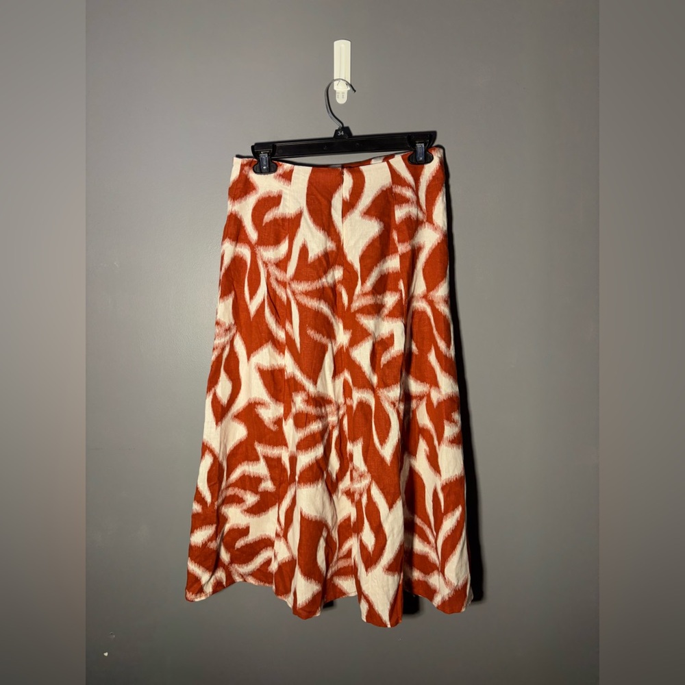 Banana Republic Linen Blend Tulip Midi Skirt Size 6P - Picture 3 of 7